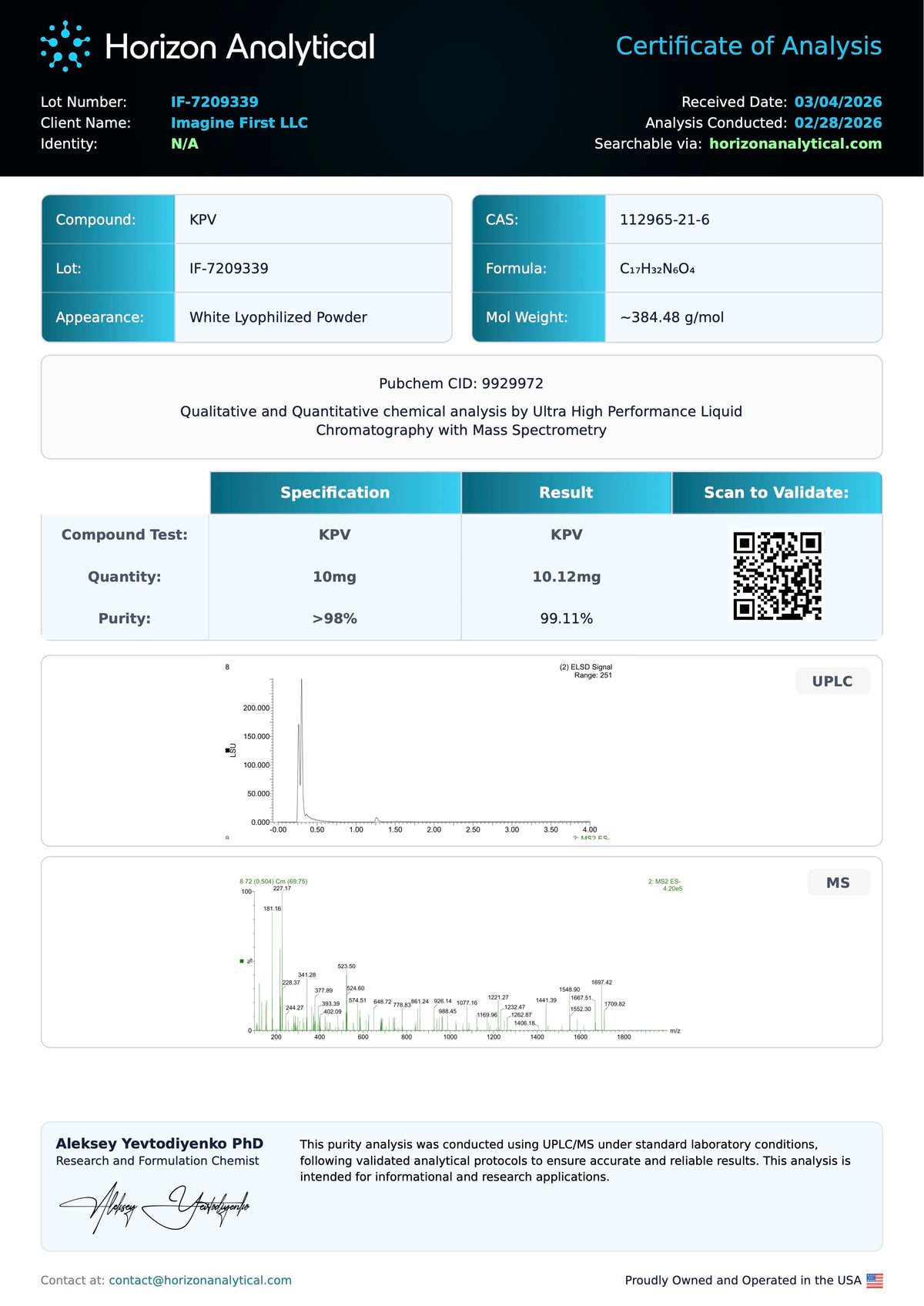 Purity, ID, Quantitation